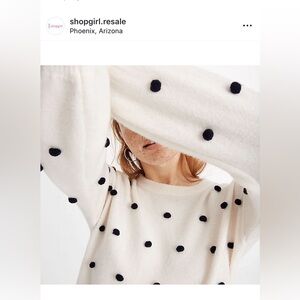 Madewell Bobble Sweater‎ Crewneck XL cream Pilcro Anthropologie Maeve